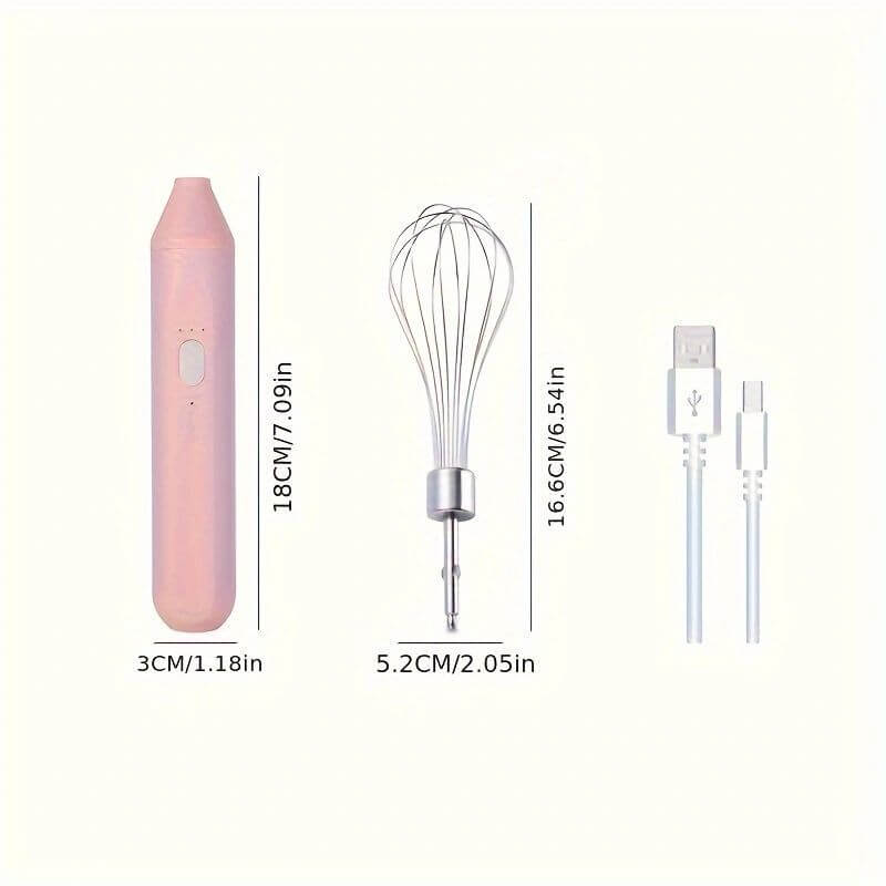 3 Speed Adjustable Eggs Beater Rechargeable Milk Frothers Handheld Electric Whisk Beater Foam Maker Hand Mixers Easy To Use