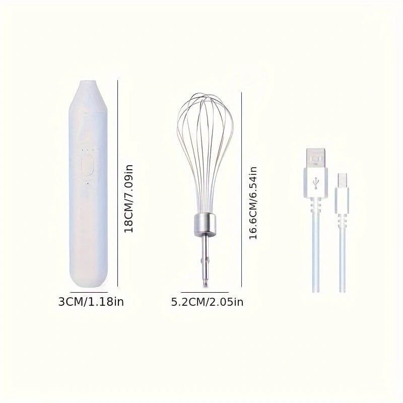 3 Speed Adjustable Eggs Beater Rechargeable Milk Frothers Handheld Electric Whisk Beater Foam Maker Hand Mixers Easy To Use