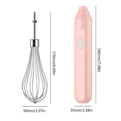 3 Speed Adjustable Eggs Beater Rechargeable Milk Frothers Handheld Electric Whisk Beater Foam Maker Hand Mixers Easy To Use