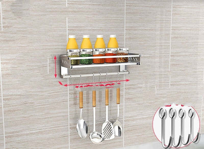 Wall-mounted spice storage rack on the wall spice shelf hanger