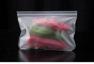 Reusable Silicone Ziplock Freezer Bags - Leakproof, BPA-Free Food Storage for Meat, Fruits, and Veggies (Dishwasher Safe)