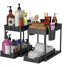 Under Sink Organizer with Double Sliding Drawers – Multi-Purpose Kitchen Storage Rack for Cabinet Organization