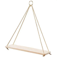 Nordic Wooden Rope Swing Wall Hanging Plant Pot Tray – Floating Wall Shelves for Simple Home Decoration