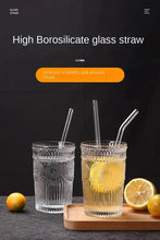 5-Piece Set of 9-Inch Reusable Glass Smoothie Straws – BPA-Free with Cleaning Brush for Easy Drinking