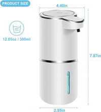 Automatic Touchless Foaming Soap Dispenser – 380ml USB Rechargeable with 4-Level Adjustable Foam Settings