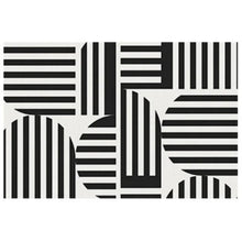 Luxury Black & White Plaid Plush Rug – Thick, Soft Floor Mat for Bedroom, Living Room, and Study