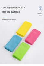 4-Pack Thickened Microfiber Cleaning Towels – Reusable Multi-Purpose Cloths for Kitchen and Home in 4 Colors