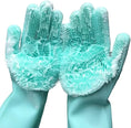 1 Pair of Reusable Magic Silicone Dishwashing Gloves with Built-In Sponge Scrubber – Essential Kitchen Cleaning Tools