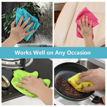 4-Pack Thickened Microfiber Cleaning Towels – Reusable Multi-Purpose Cloths for Kitchen and Home in 4 Colors