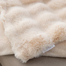 Luxurious Reversible Faux Rabbit Fur Throw Blanket – Cozy Nap Blanket for Home, Office, and Outdoor Use