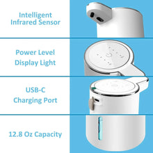 Automatic Touchless Foaming Soap Dispenser – 380ml USB Rechargeable with 4-Level Adjustable Foam Settings