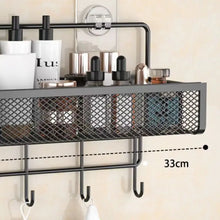 Portable Wall-Mounted Storage Rack – No-Drill Organizer for Bathroom, Onion, Garlic, and Seasoning Storage Basket