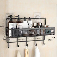 Portable Wall-Mounted Storage Rack – No-Drill Organizer for Bathroom, Onion, Garlic, and Seasoning Storage Basket