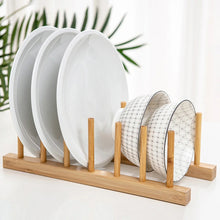 2-Tier Bamboo Dish Drying Rack with Utensil Holder - Collapsible Wooden Dish Drainer for Kitchen Counter