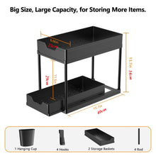 Under Sink Organizer with Double Sliding Drawers – Multi-Purpose Kitchen Storage Rack for Cabinet Organization