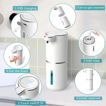 Automatic Touchless Foaming Soap Dispenser – 380ml USB Rechargeable with 4-Level Adjustable Foam Settings