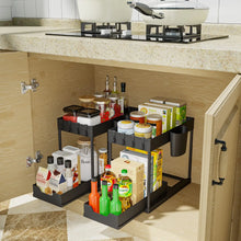 Under Sink Organizer with Double Sliding Drawers – Multi-Purpose Kitchen Storage Rack for Cabinet Organization