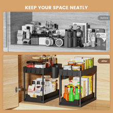 Under Sink Organizer with Double Sliding Drawers – Multi-Purpose Kitchen Storage Rack for Cabinet Organization