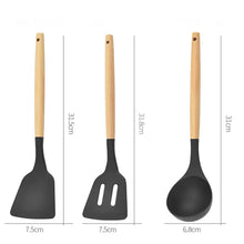 12-Piece Food-Grade Silicone Kitchen Utensils Set - Cooking Tools with Spatula, Turner, and Measuring Spoons