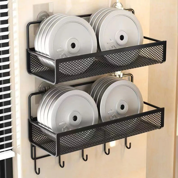 Portable Wall-Mounted Storage Rack – No-Drill Organizer for Bathroom, Onion, Garlic, and Seasoning Storage Basket