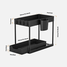 Under Sink Organizer with Double Sliding Drawers – Multi-Purpose Kitchen Storage Rack for Cabinet Organization