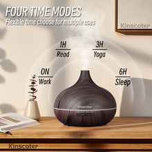 500ml Aromatherapy Essential Oil Diffuser – Wood Grain Ultrasonic Humidifier with Remote Control and 7 Color Lights