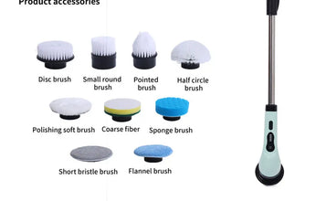 9-in-1 Electric Cleaning Brush and Spin Scrubber – Versatile Cleaning Tools for Kitchen and Bathroom