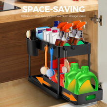 Under Sink Organizer with Double Sliding Drawers – Multi-Purpose Kitchen Storage Rack for Cabinet Organization