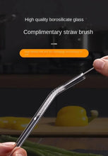 5-Piece Set of 9-Inch Reusable Glass Smoothie Straws – BPA-Free with Cleaning Brush for Easy Drinking