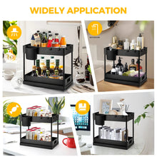 Under Sink Organizer with Double Sliding Drawers – Multi-Purpose Kitchen Storage Rack for Cabinet Organization