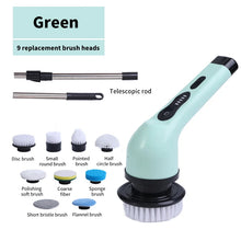 9-in-1 Electric Cleaning Brush and Spin Scrubber – Versatile Cleaning Tools for Kitchen and Bathroom