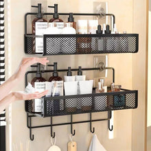 Portable Wall-Mounted Storage Rack – No-Drill Organizer for Bathroom, Onion, Garlic, and Seasoning Storage Basket