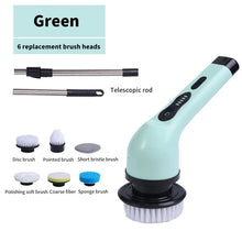 9-in-1 Electric Cleaning Brush and Spin Scrubber – Versatile Cleaning Tools for Kitchen and Bathroom