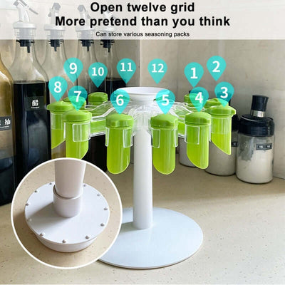 Rotary Rack Kitchen Spice Bag Storage Rack